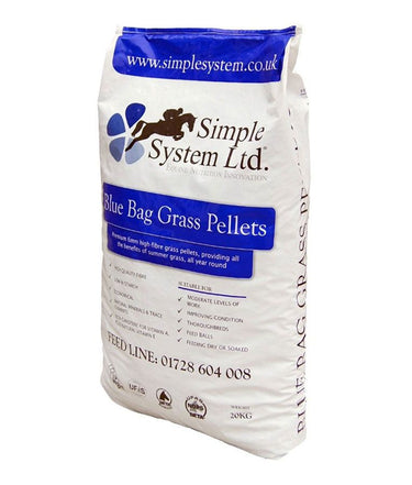 Simple System Blue Bag Grass Pellets - 20KG